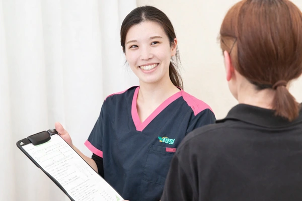 ボディサポートの流れ、問診