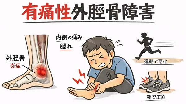 有痛性外脛骨障害の症状の説明